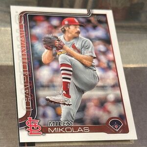 Topps Cardinals Pitcher Card - Gray and Red